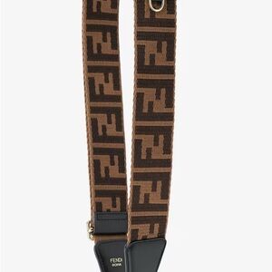 Fendi Brown Adjustable Shoulder Strap You